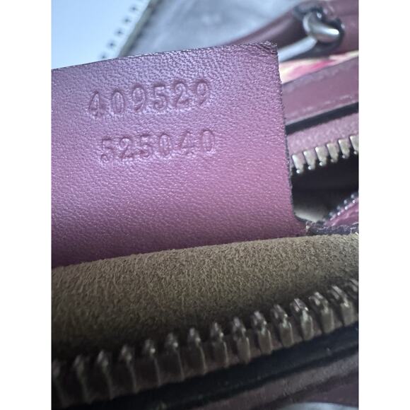 Authenticated Gucci GG Blooms Boston Bag 409529 Floral Canvas & Pink Leather - Picture 11 of 12